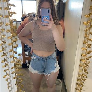 Forever 21 light wash denim shorts (size: small, fits like a 2)